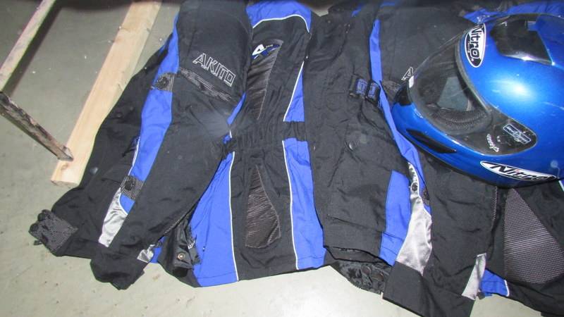 A quantity of motorcycle outfits including full face crash helmet. - Image 3 of 3