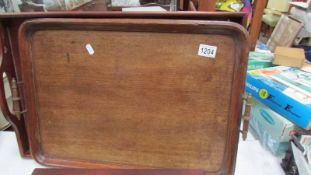 2 large wooden trays.