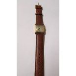 A 9ct rose gold gent's wrist watch with second hand. in working order.