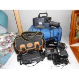 A vintage Canon VM-E1N Canonvision 8 and Hitachi VM-E54E camcorder etc.