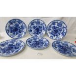 6 Victorian Wedgwood 'Water Nymph' plates (overall in good order, no crazing,