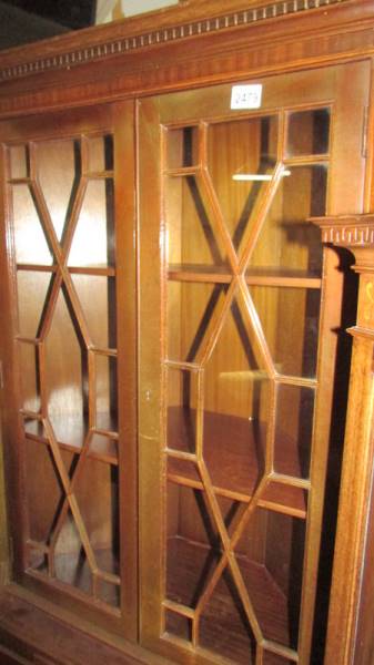 A mahogany astragal glazed freestanding corner cabinet. - Image 2 of 3