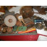A good lot of workshop sundries including lathe chuck.
