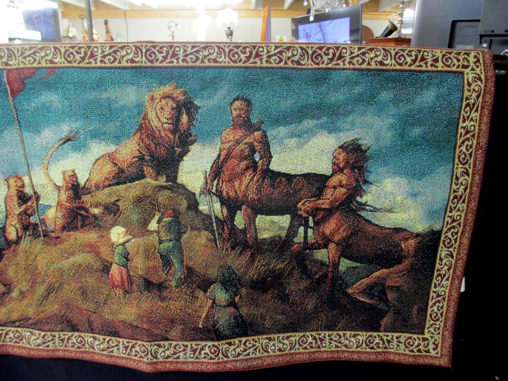 A Disney Chronicles of Narnia The Lion The Witch and The Wardrobe Tapestry and ornamental pole - Image 2 of 7