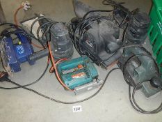 A quantity of electric hand tools (sold as seen).