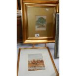 2 good quality gilt framed watercolours, 28 x 32 cm and 32 x 36 cm.
