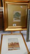 2 good quality gilt framed watercolours, 28 x 32 cm and 32 x 36 cm.