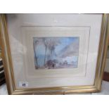 A framed and glazed J M W Turner (1775-1851) limited edition print (437/5000) entitled 'The Seine