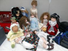 A good selection of collectors dolls