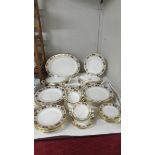 40 pieces of Royal Crown Derby border pattern dinnerware comprising 12 dinner plates,