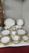 40 pieces of Royal Crown Derby border pattern dinnerware comprising 12 dinner plates,
