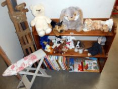 A quantity of soft toys and good selection of children's books in good clean condition plus a