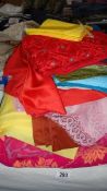 A quantity of sari fabric.