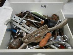 A tray of spanners etc.