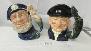 2 Royal Doulton character jugs Lobster Man D6617 and Old Salt D6551.