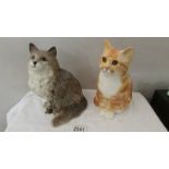 A Beswick cat and one other cat.