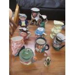 11 various Toby and character jugs such as Uriah Heep etc.