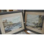 A pair of framed and glazed watercolours of the Scilly Isles by Pippa Pitta, 59 x 49 cm.