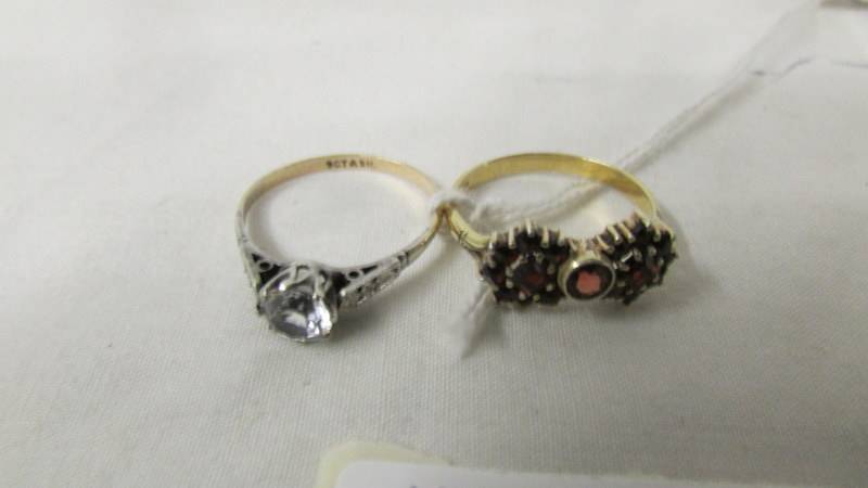 Two silver rings. - Image 2 of 2