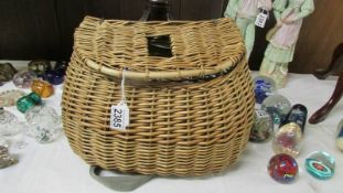 A vintage fishing basket.