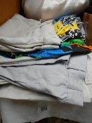 A quantity of men's short trousers.