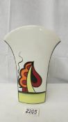 A Lorna Bailey Pottery round top vase in the Ravensdale design, 15 cm tall, signed to base.