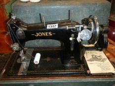 An old Jones sewing machine.