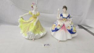 2 Royal Doulton figurines - Christine HN2792 and Ninnette HN2379.