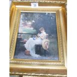 A gilt framed print 'In Love' by Marcus Stone, image 24 x 19, frame 37 x 32 cm.