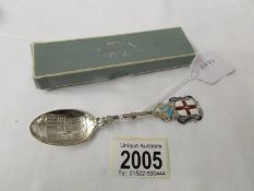 A silver souvenir spoon for Lincoln Cathedral.