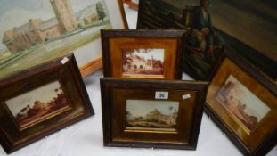 A set of 4 framed and glazed Asian prints, 32 x 27 cm.