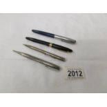 A silver propelling pencil (25 grams), a Yard of Lead propelling pencil,