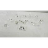 Ten small Swarovski crystal animals and birds (some with boxes)