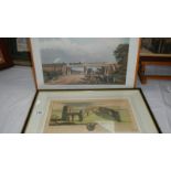 An 18th century engraving and one other picture, 55 x 37 and 54 x 33.