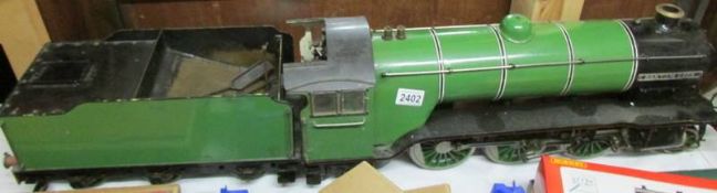 A 3.5" live steam Gresley V$ 2-6-2 Bantam Cock locomotive with tender and 2 blueprint sheets.