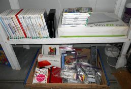 A Wii fit plus, Wii games, Nintendo DS Lite, 3 hand controls, 2 nun chucks, console sensor bar etc.