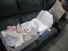 A good lot of linen such as tablesclothes (6+) many sets of napkins (8+) doilies etc.