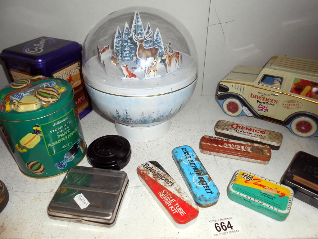 2 shelves of assorted collectors tins etc. - Image 3 of 6