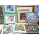 7 framed and glazed prints including examples by Sheila Fairman and Albert Williams.