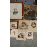 A mixed lot of old photographs including some framed.