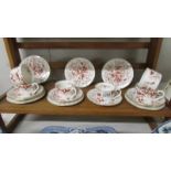 An 18 piece Coalport china tea set.