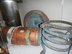 A good lot of stainless and copper sheet/pipe.