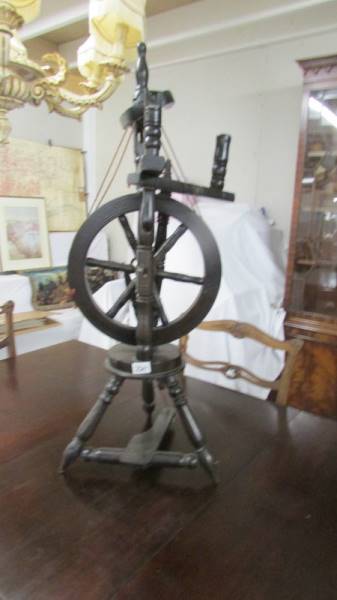 A spinning wheel.