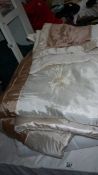 A silk bed cover.