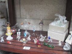 A selection of glass animals etc.