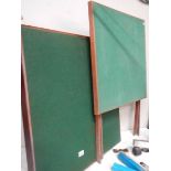 2 green felt topped card tables.