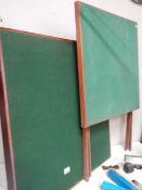 2 green felt topped card tables.