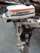 A Johnson outboard motor.