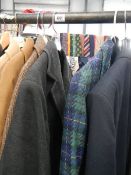 A mixed lot of good quality men's long coats, jackets etc.