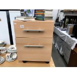 A 2 drawer office chest of drawers